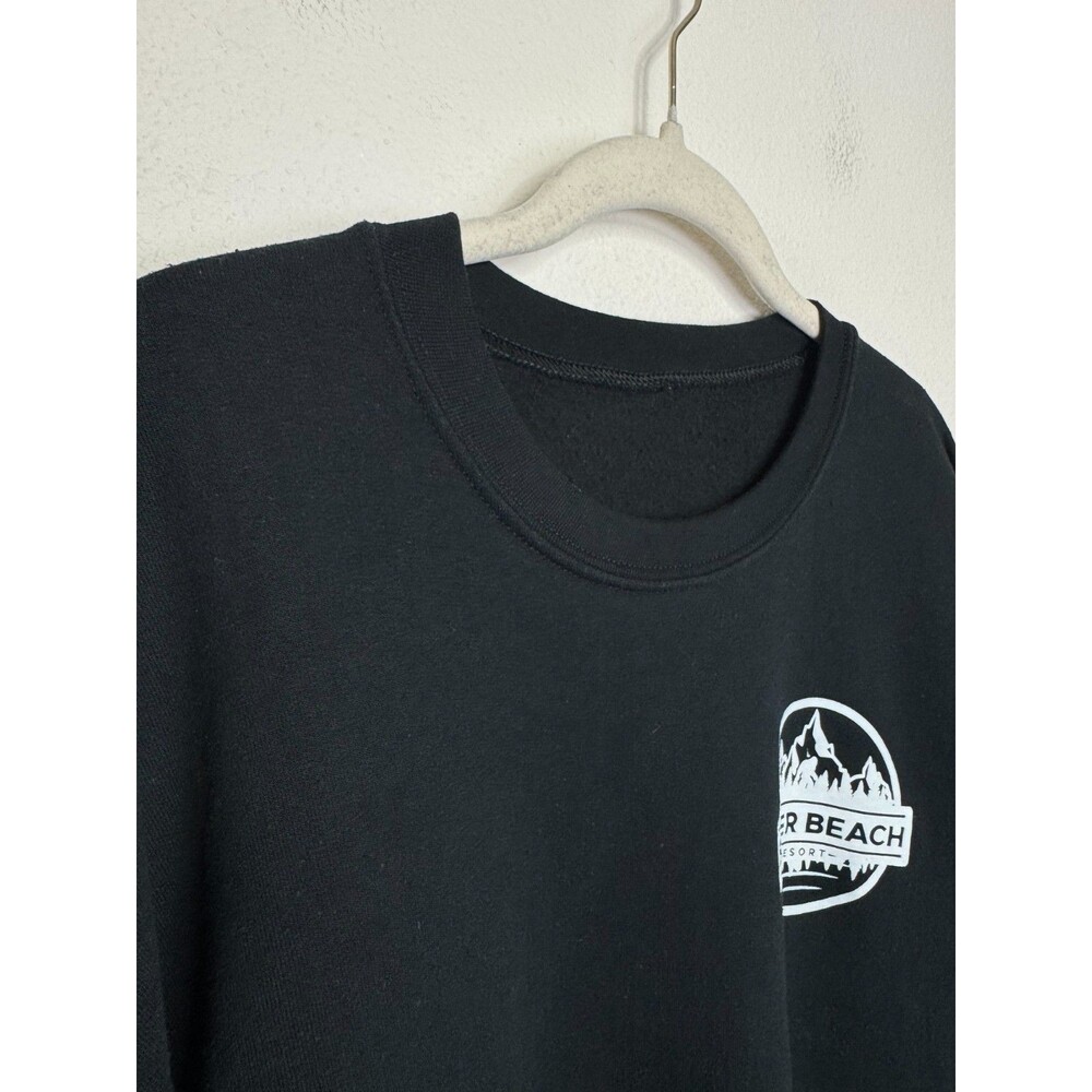 Silver Beach XL Unisex Sweatshirt Butterfly Print Black Long Sleeve Crewneck - Picture 3 of 7